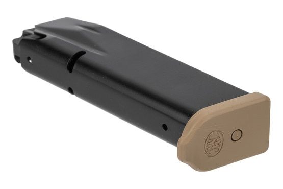 FN America High Power 17 Round 9mm Magazine features a flat base pad in FDE